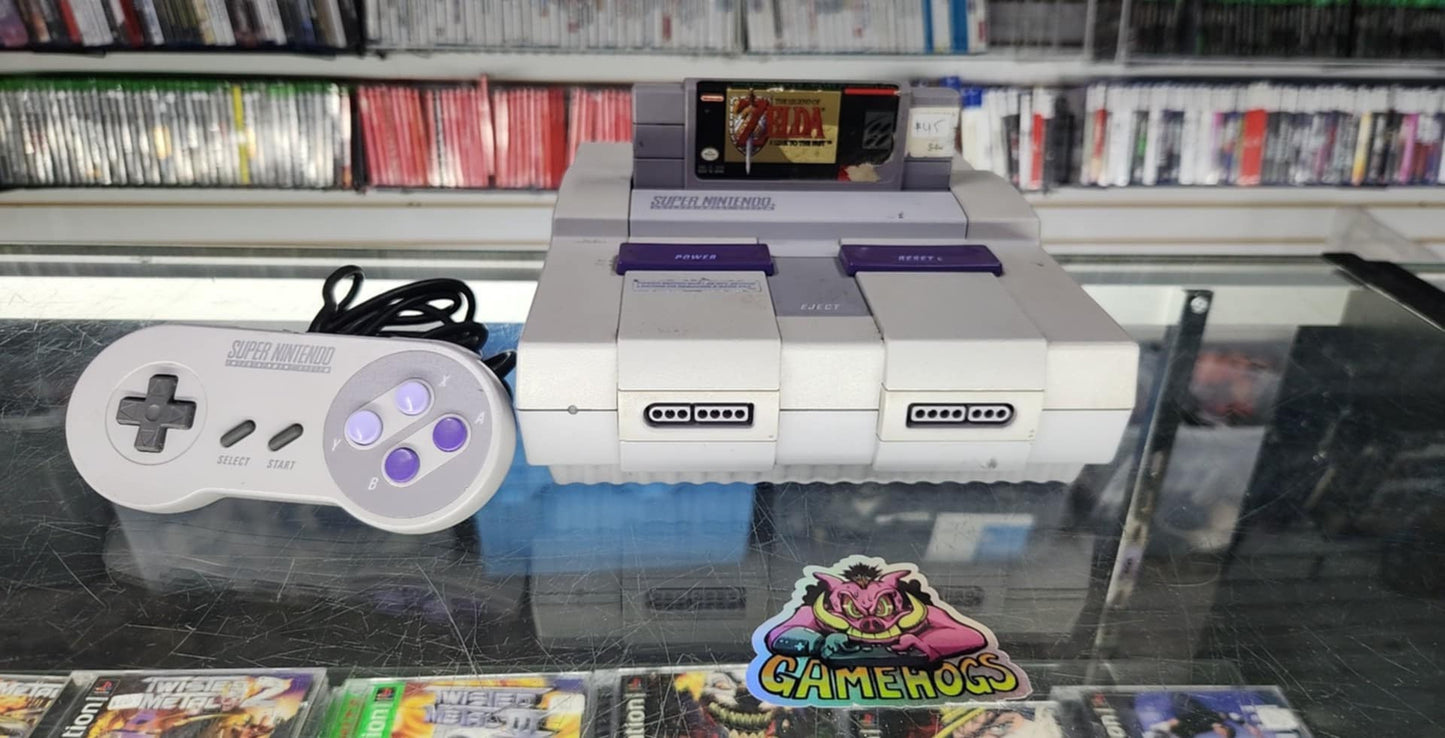 Super Nintendo with Zelda link to the Past Bundle