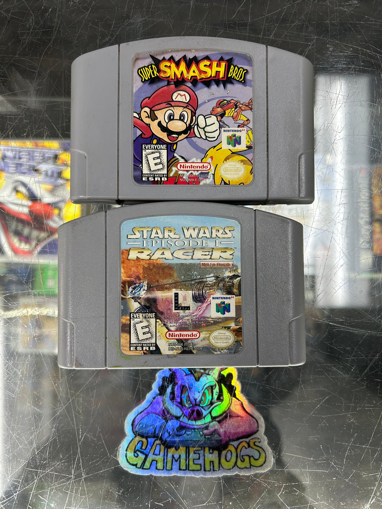 Smash Bros N64 & Star Wars Racers $90