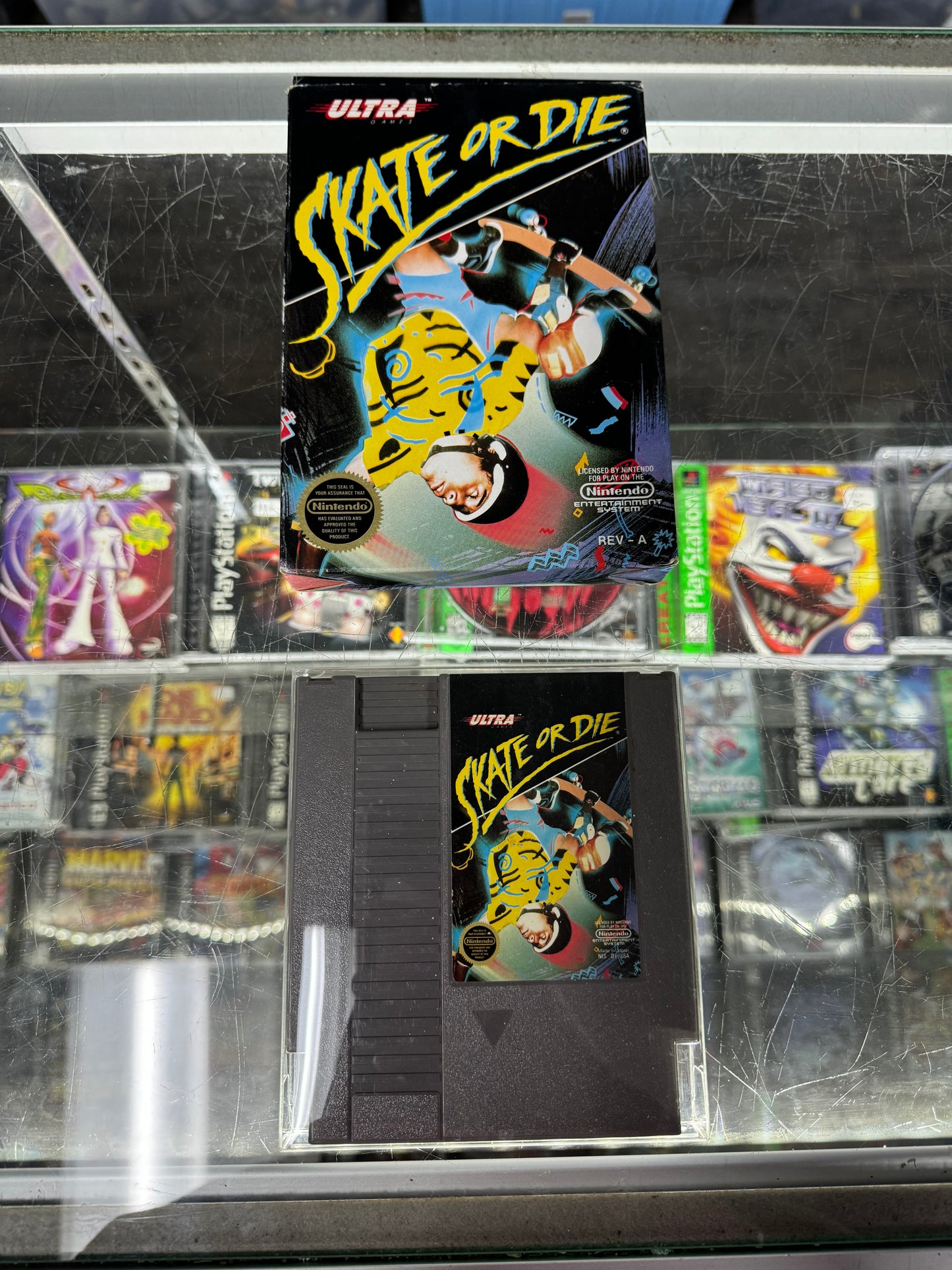 Skate or Die NES Box With Game