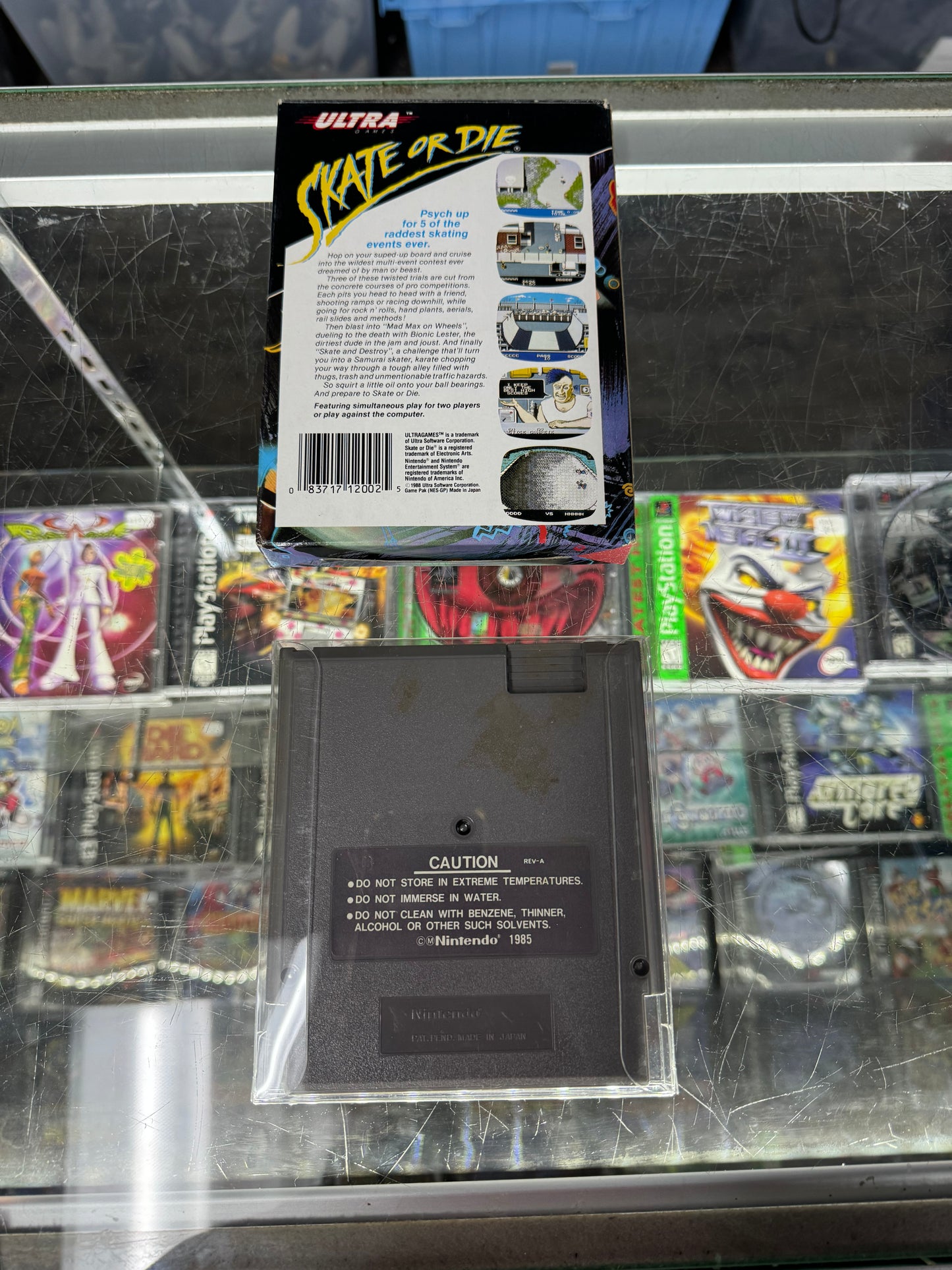 Skate or Die NES Box With Game